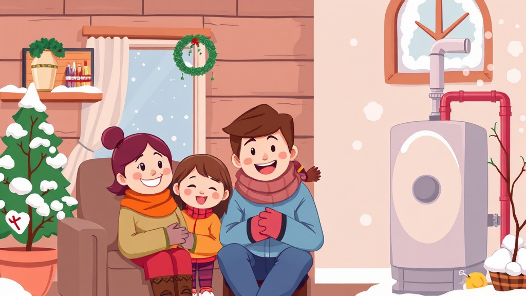 보일러 관리, 난방비 절약의 핵심! (cartoon 스타일)