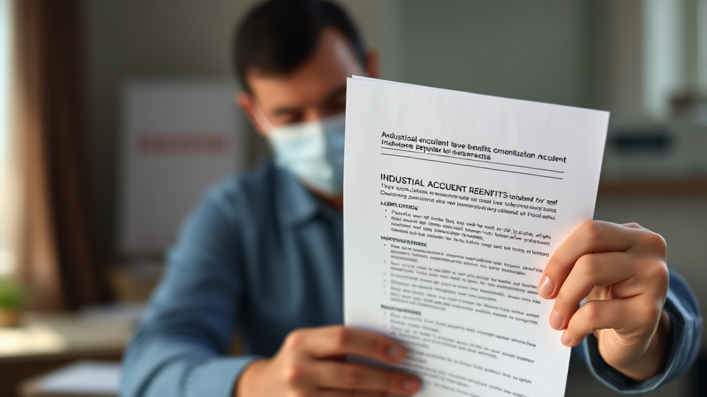 산재 휴업급여 신청 절차와 필요 서류 (realistic 스타일)