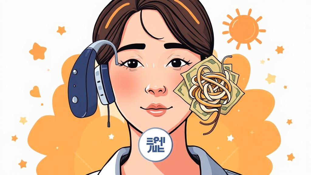 보청기 가격과 지원금 활용 (illustration 스타일)