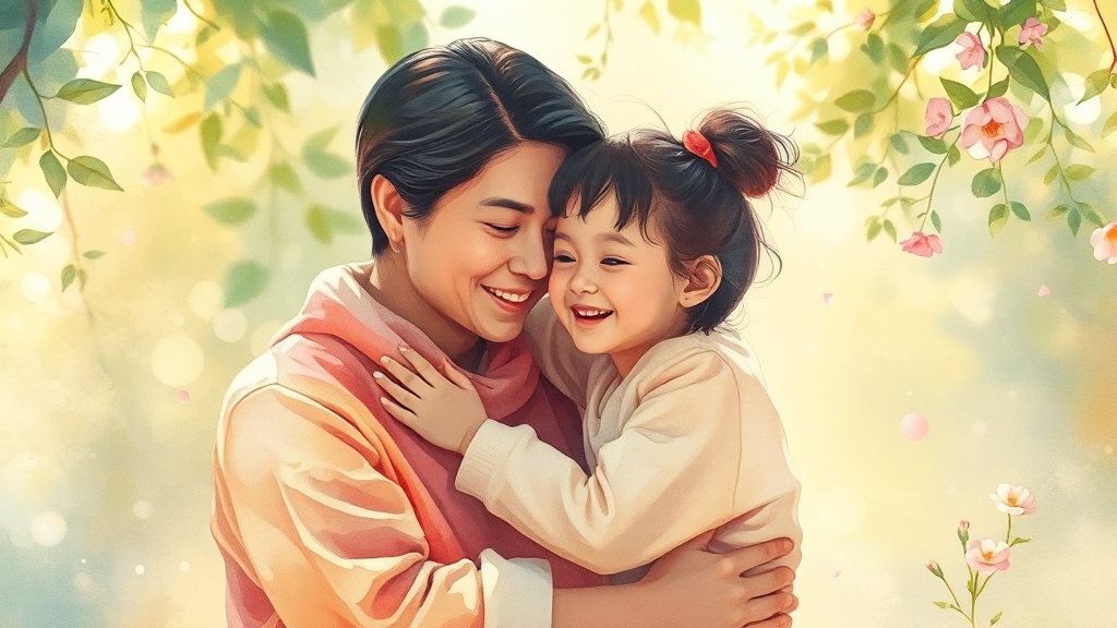 양육비, 사랑이자 의무 (watercolor 스타일)