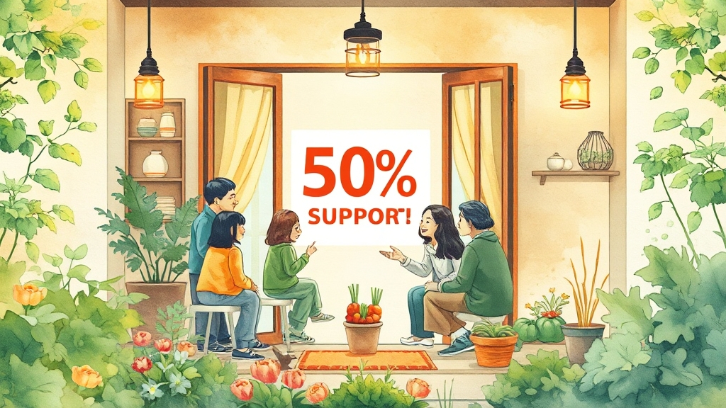 강남구 음식물처리기 지원 사업 (watercolor 스타일)