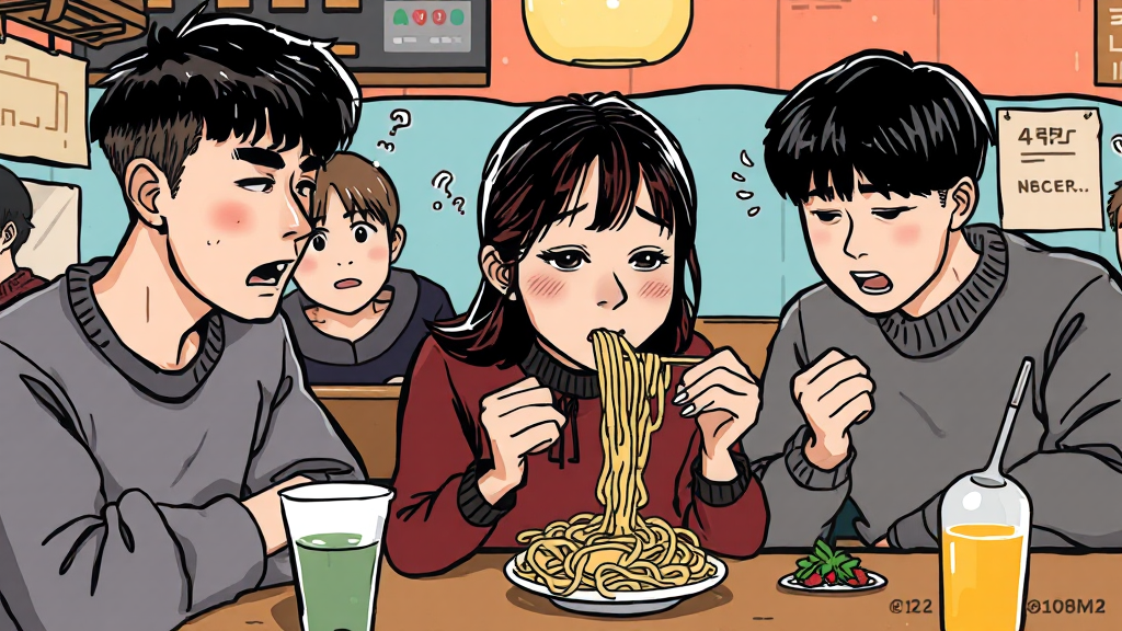 면치기 논란, 자세히 알아보기 (cartoon 스타일)