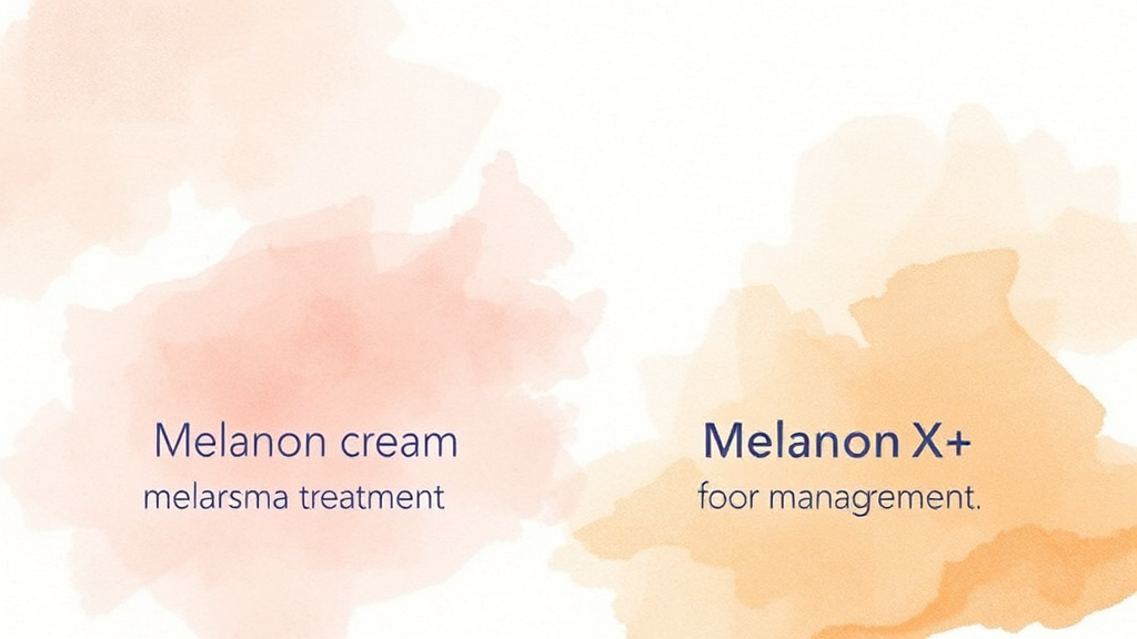 멜라논 크림과 유사 제품 비교: 나에게 맞는 선택은? (watercolor 스타일)