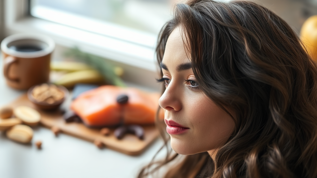 탈모 예방 식단: 모발 건강 위한 필수 영양소와 식품 총정리 6 오메가-3와 비오틴: 건강한 두피 환경 조성 (realistic 스타일)