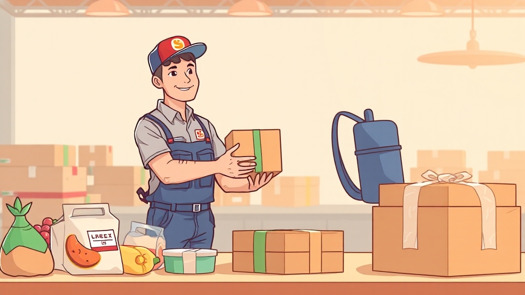택배사 선택 및 계약 시 고려사항 (cartoon 스타일)