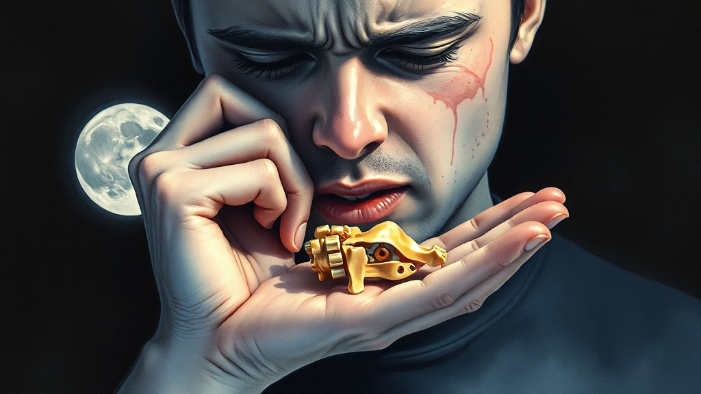 턱관절 통증 원인과 증상 (watercolor 스타일)