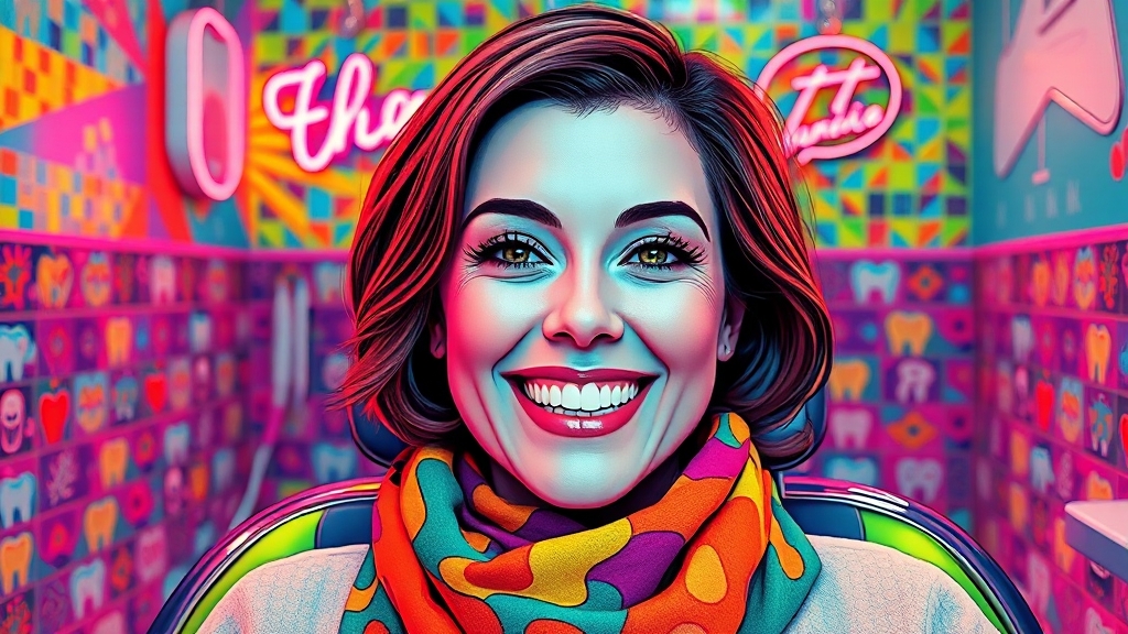 치주질환 예방 습관 (popart 스타일)