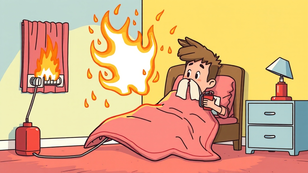 화재 발생 시 대처 요령 (cartoon 스타일)