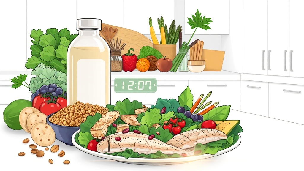 단계별 식단표 가이드 (illustration 스타일)