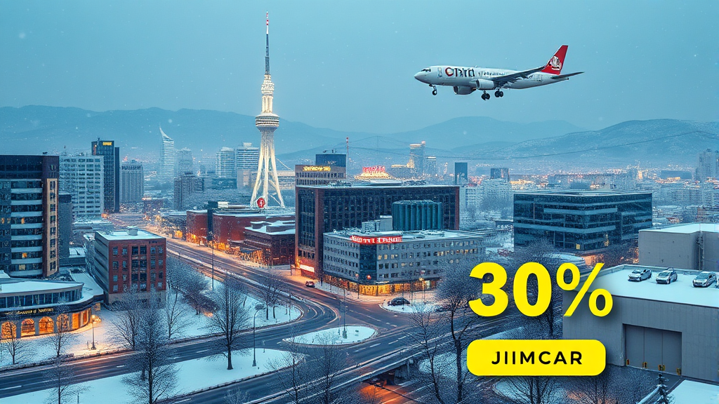 삿포로 항공권 싸게 사는 법 (realistic 스타일)