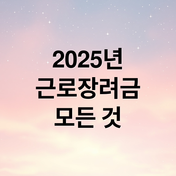 2025년
근로장려금
모든 것 (근로장려금 압류방지통)