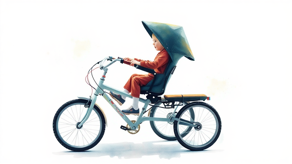 올보르 트라이크 vs 일반 유모차, 무엇이 다를까? (watercolor 스타일)