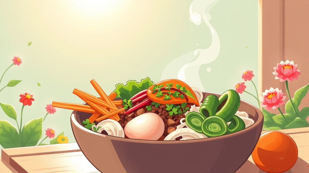 봄동 비빔밥을 즐기는 사람들의 건강한 식탁 풍경