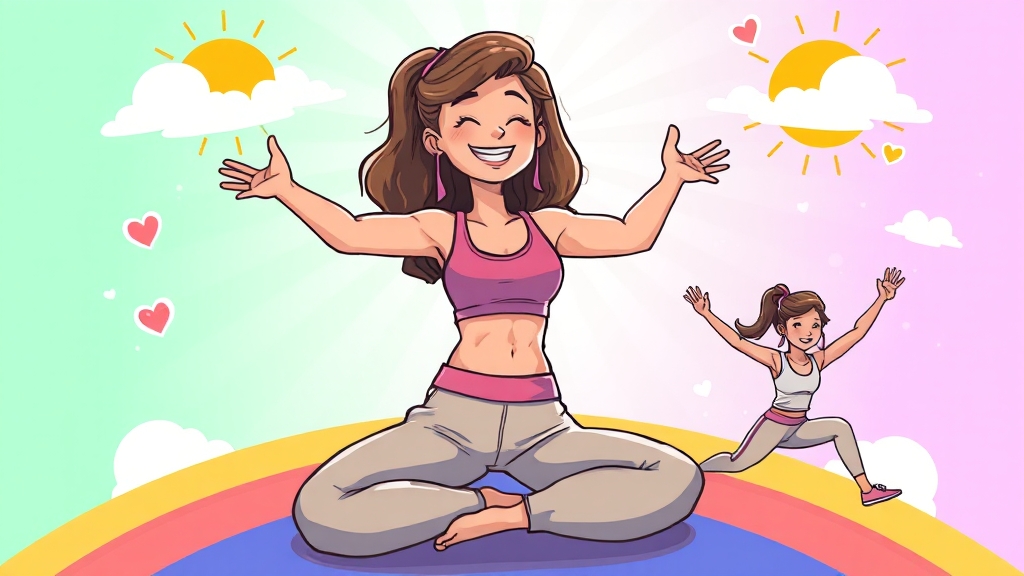 운동과 스트레스 관리, 왜 중요할까? (cartoon 스타일)