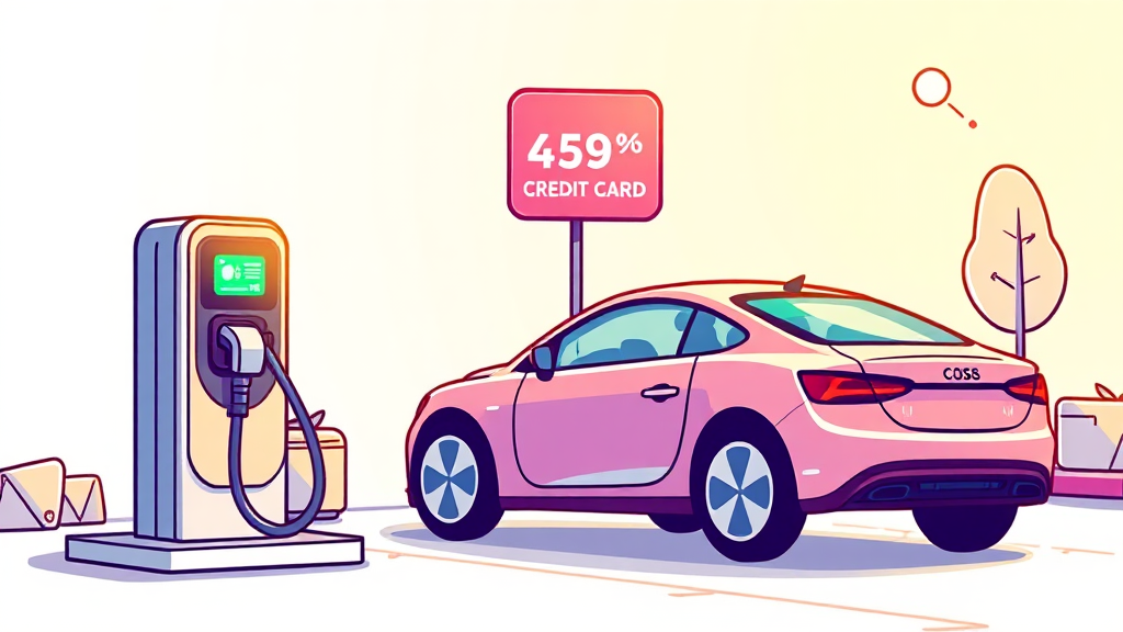 충전 할인 신용카드 종류 및 특징 (cartoon 스타일)