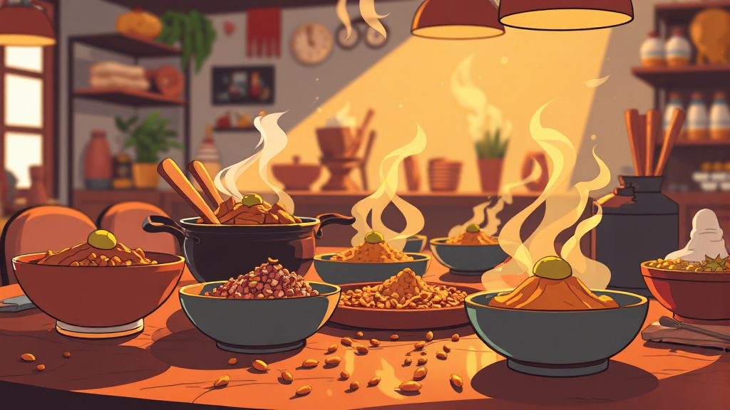 맛을 살리는 양념 비법 (illustration 스타일)