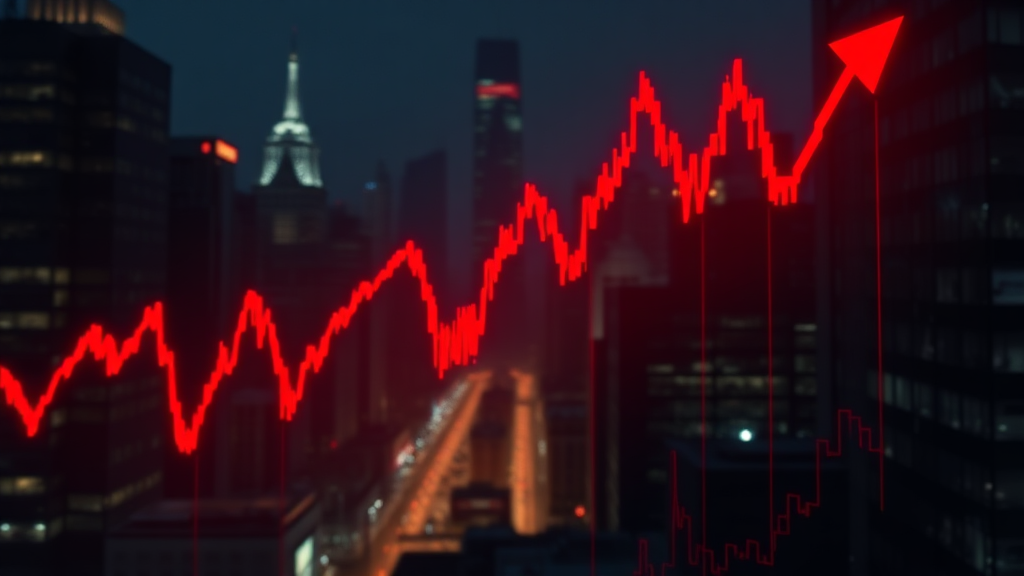 하락 배경: 금리 & 거시경제 (realistic 스타일)