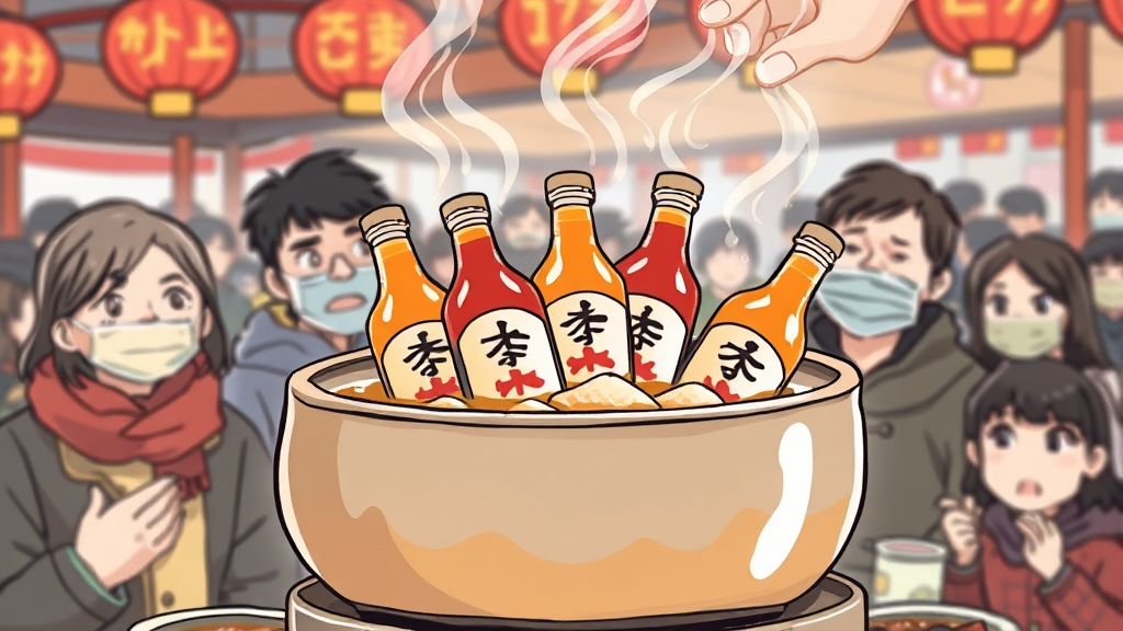 막걸리 어묵탕 위생 문제 집중 해부 (illustration 스타일)