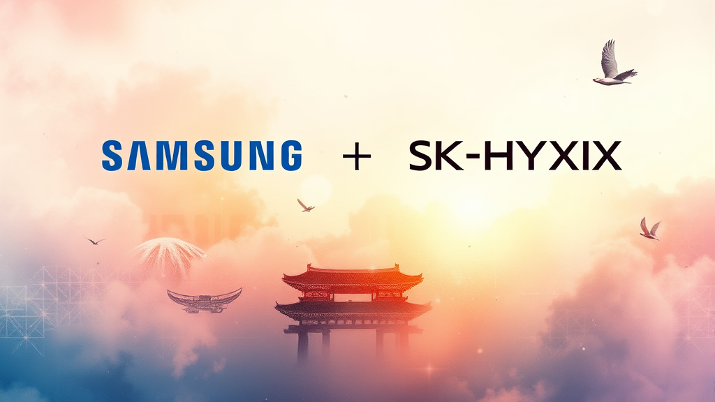 반도체 초격차 전략: 현황과 미래 전망 (watercolor 스타일)