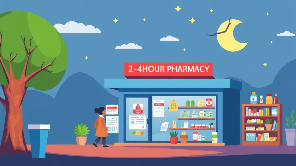 스마트하게 약국 찾기: 지도 앱과 공공 서비스 활용법 (cartoon 스타일)