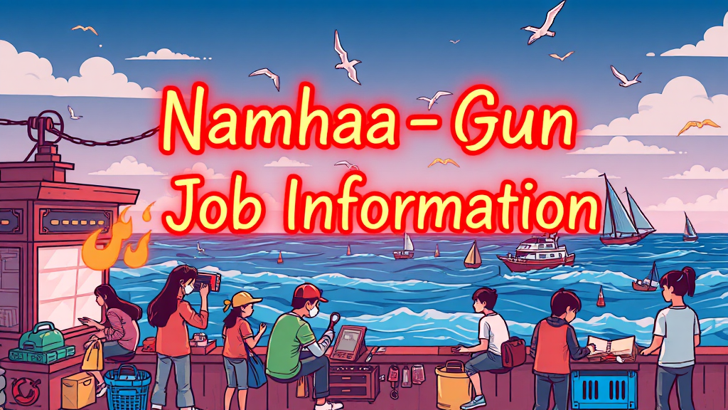 남해군 일자리 정보 (cartoon 스타일)