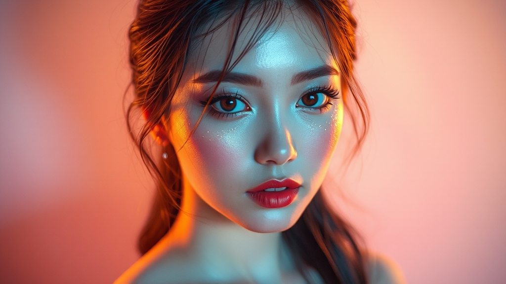 메이크업 아티스트 지망생 증가 (watercolor 스타일)