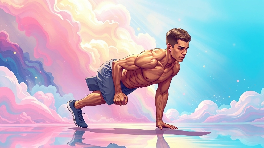 운동 루틴 구성 (illustration 스타일)