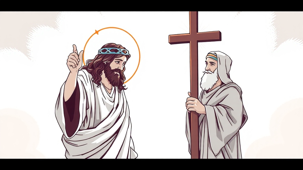 예수님에 대한 관점 비교 (illustration 스타일)