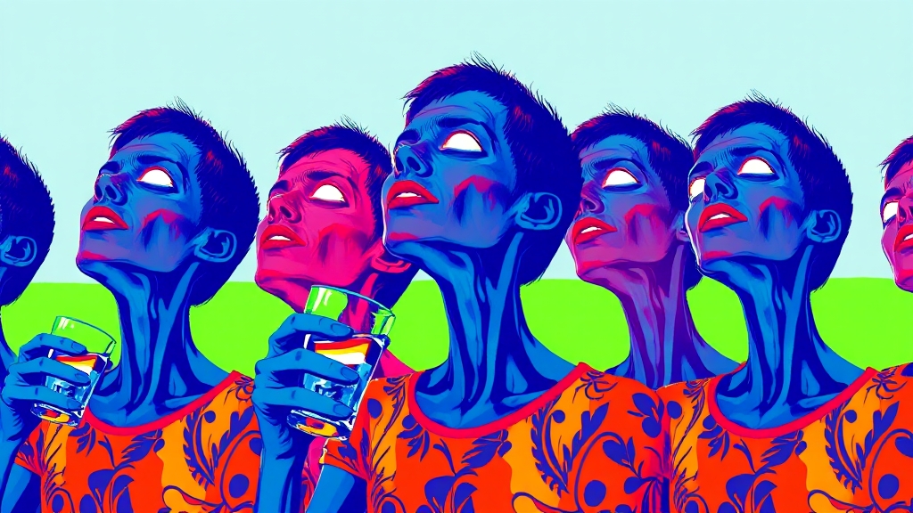 건강한 목을 위한 생활 습관 (popart 스타일)