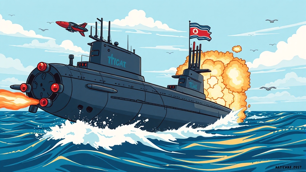 핵잠 개발 논의 배경 (cartoon 스타일)