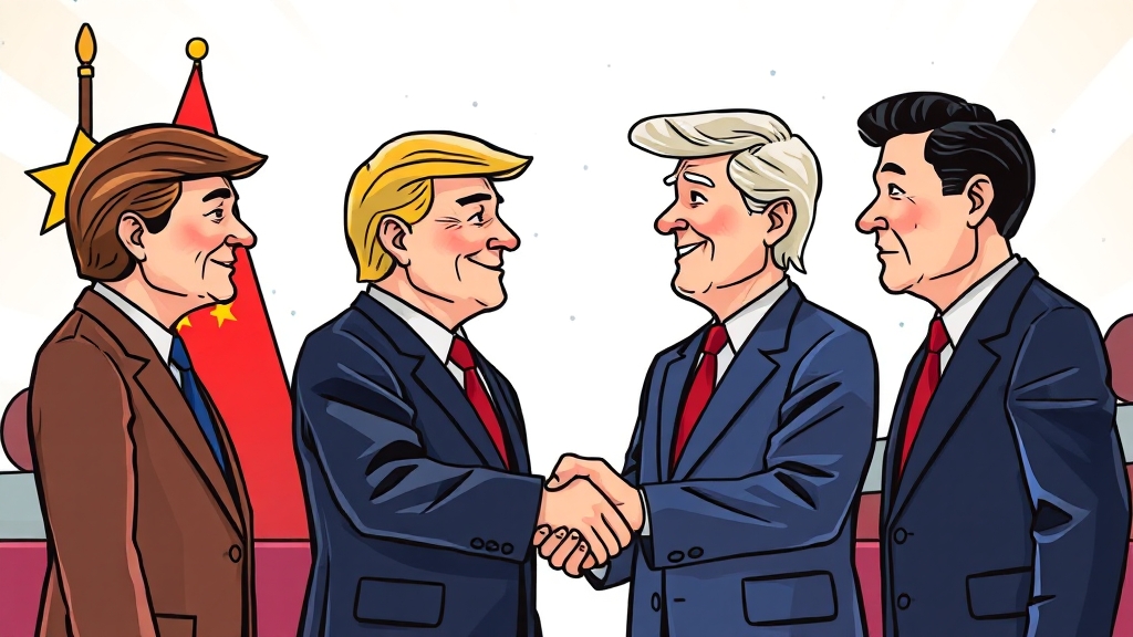 미중 정상회담 개요 (cartoon 스타일)