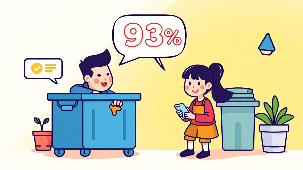 만족도 조사 결과 분석 (cartoon 스타일)