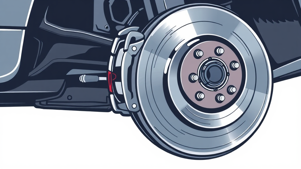 브레이크 시스템: 생명과 직결된 점검 항목 (illustration 스타일)