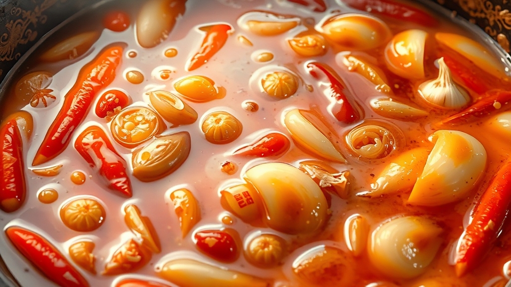 고추기름 & 양념 만들기 (realistic 스타일)