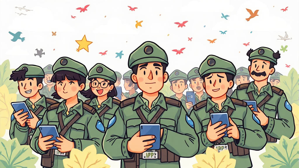 장병e음 앱 사용법 & 혜택 (cartoon 스타일)