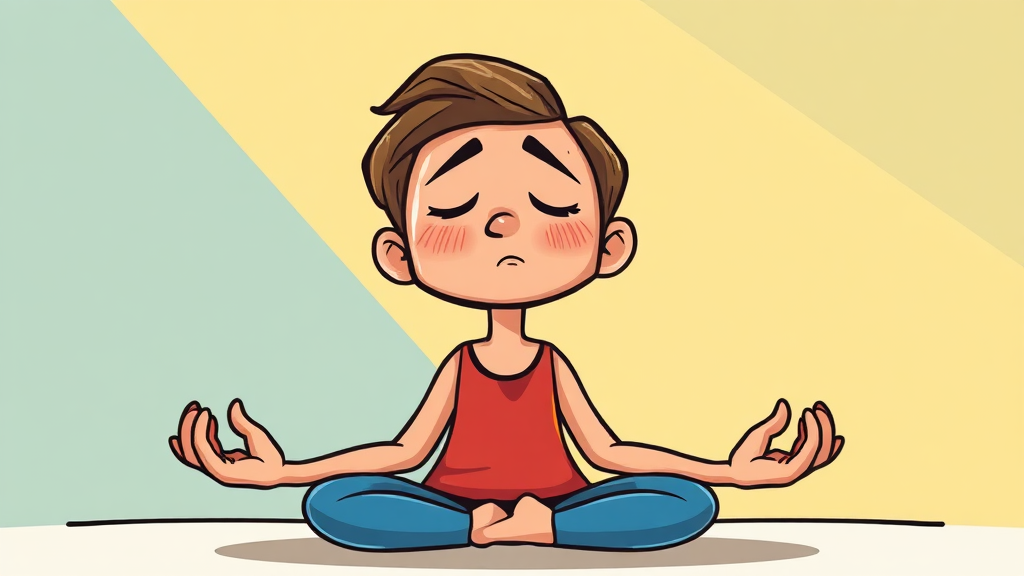 스트레스 관리 방법 (cartoon 스타일)