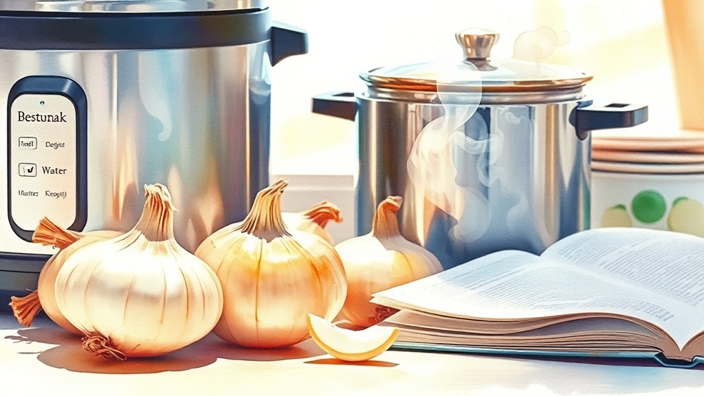 집에서 양파즙 만들기 (watercolor 스타일)