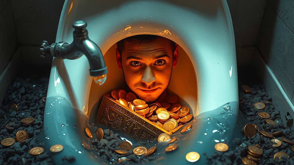 똥 꿈 해몽 시 고려 사항 (realistic 스타일)