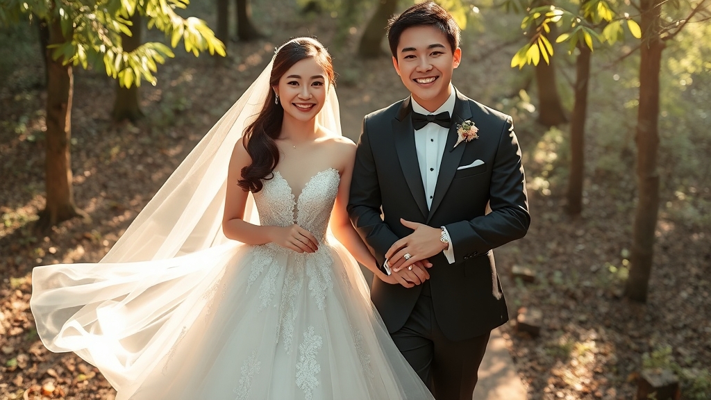 웨딩 화보 공개 (realistic 스타일)