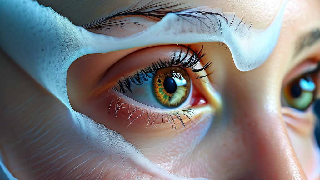 비립종, 무엇이고 왜 생길까요? (realistic 스타일)