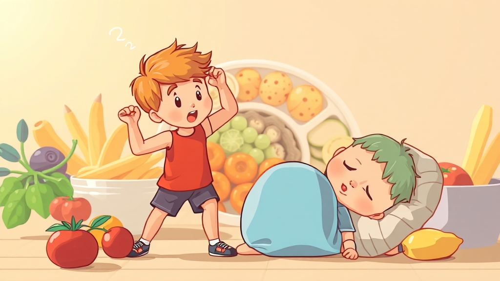 키 성장, 생활 습관이 중요! (cartoon 스타일)