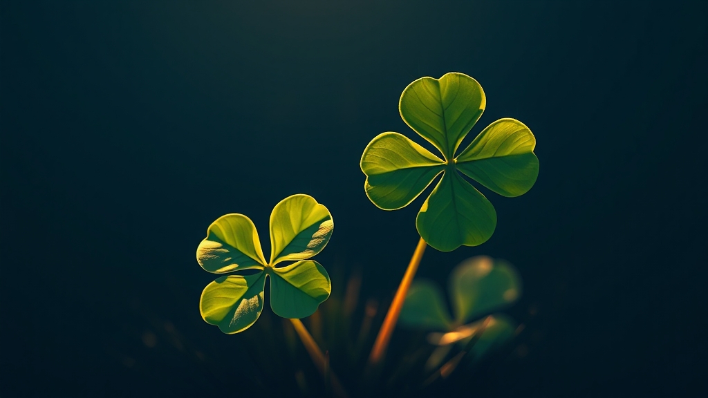 네잎 vs 세잎, 상징의 차이 (illustration 스타일)