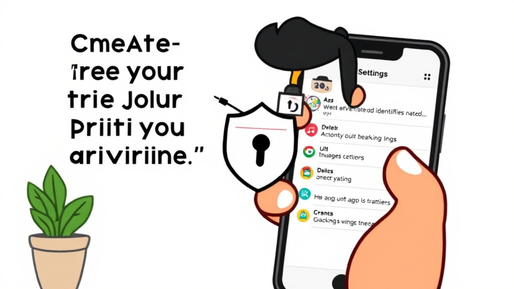 스마트폰 기기 자체에서 개인정보 차단하기 (cartoon 스타일)