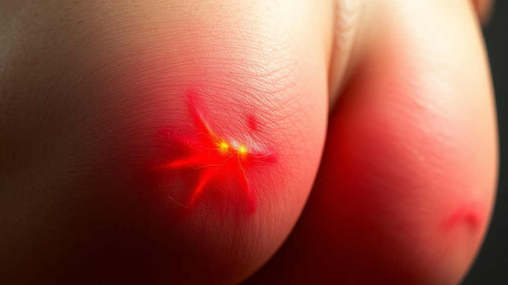 종기의 초기 신호: 증상과 특징 알아보기 (realistic 스타일)