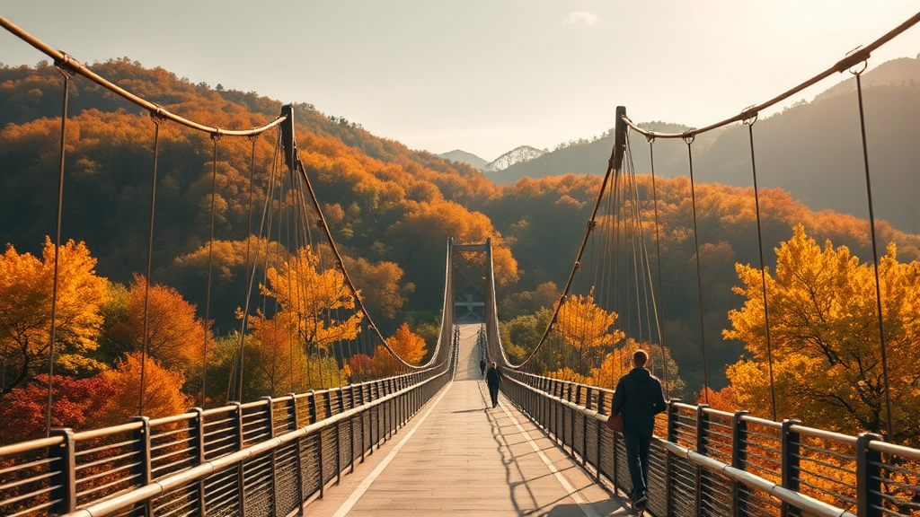 도덕산 출렁다리, 어떤 곳? (realistic 스타일)