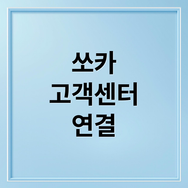 쏘카
고객센터
연결 (쏘카 고객센터 상담원 연결)