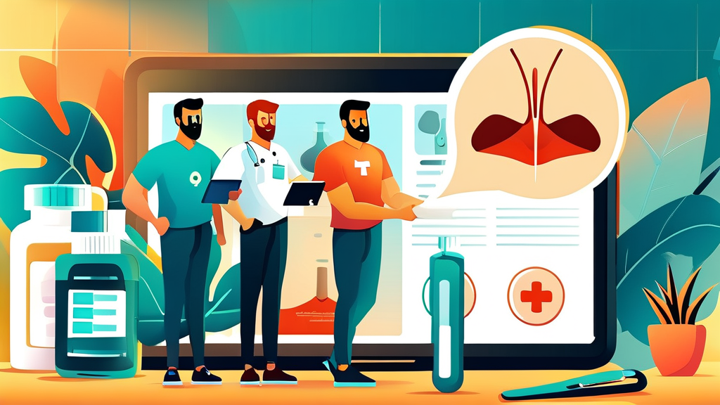 전립선 건강, 전문가와 함께하는 관리의 중요성 (cartoon 스타일)