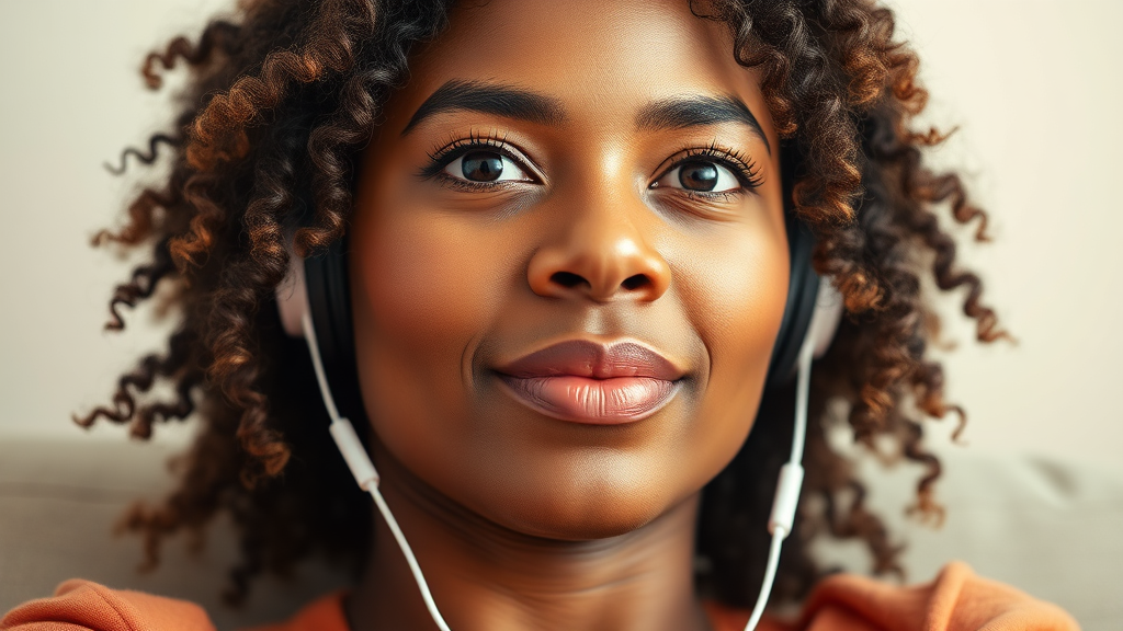 광고 없는 음악 감상 대안 (realistic 스타일)