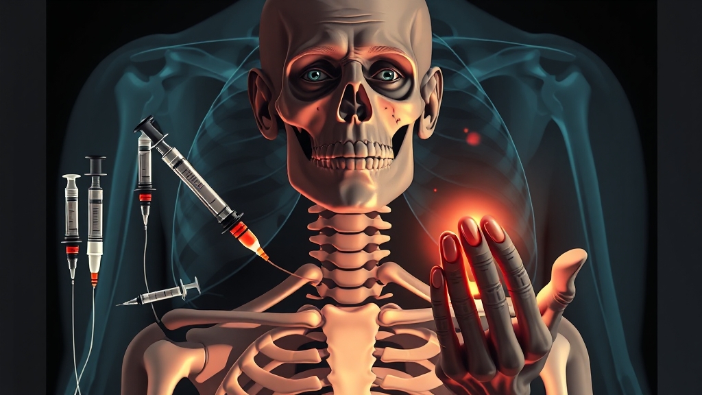 골다공증 주사, 부작용은 없을까요? (illustration 스타일)