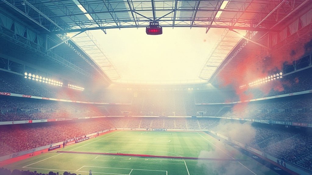 경기장 안전 문제와 개선 (watercolor 스타일)